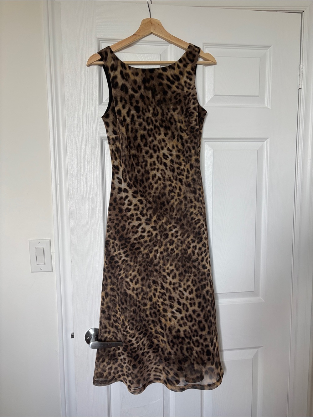 Vintage Algo leopard-print slip dress - size 8